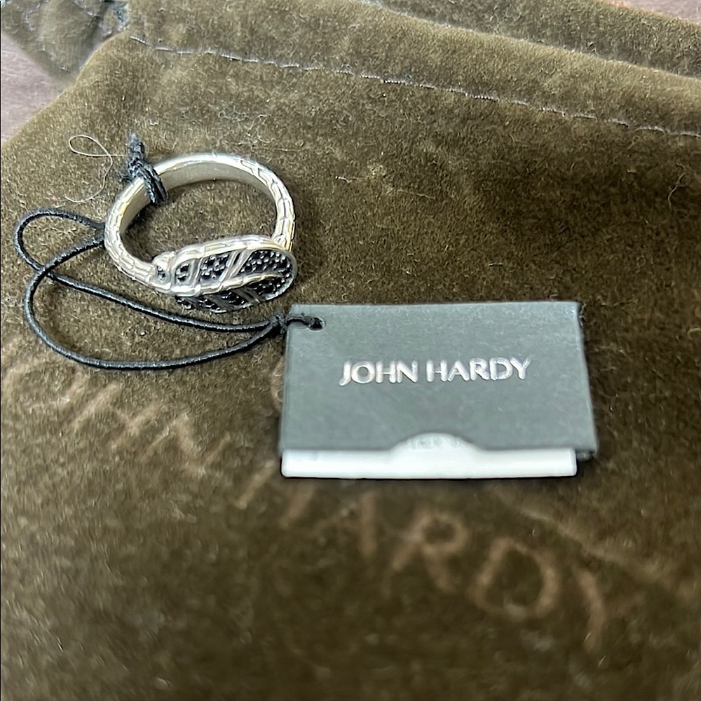 John Hardy Silver Feather Ring